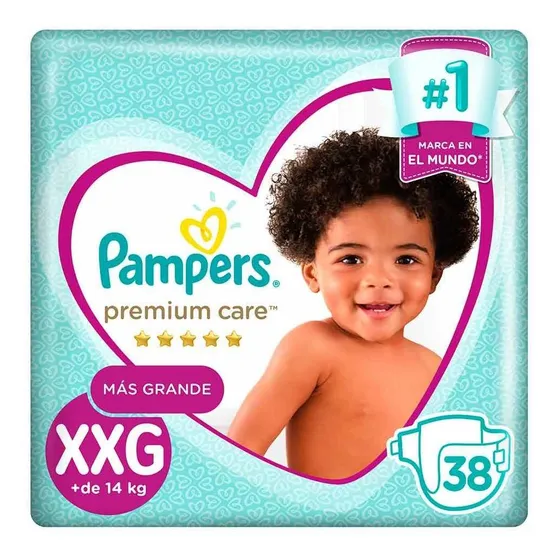 Pañales Pampers Premium Care Talla Xxg 38 Unidades