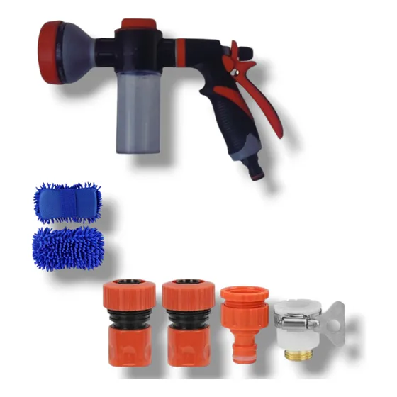 Pistola Para Manguera De Agua Con Deposito Para Espuma