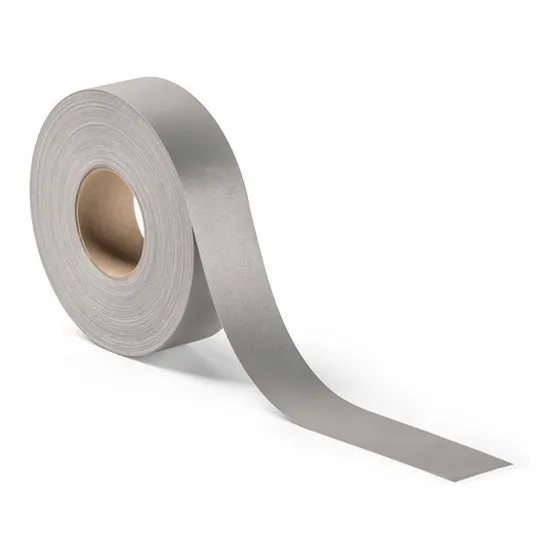 50m X 2,5cm - Fita Faixa Refletiva Cinza Prata Para Coletes 