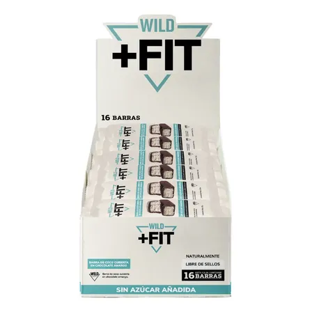 Barrita Wild Foods Fit+ Coco 16 Unidades Snack saludable