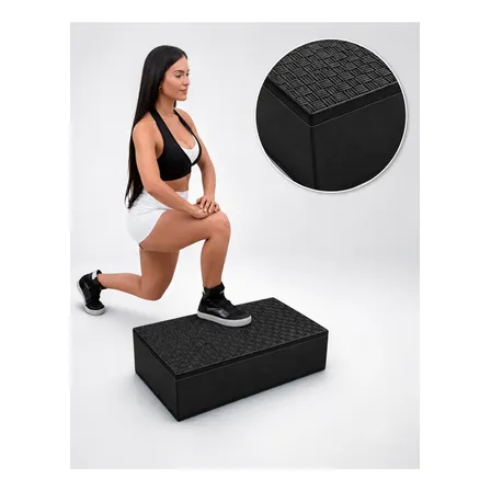Step Academia Exercicio Anti Impacto Fisioterapia 40x30x10 Preto