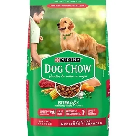Dog Chow Adulto 20kg Sincolorantes Todas Las Razas Y Tamaños