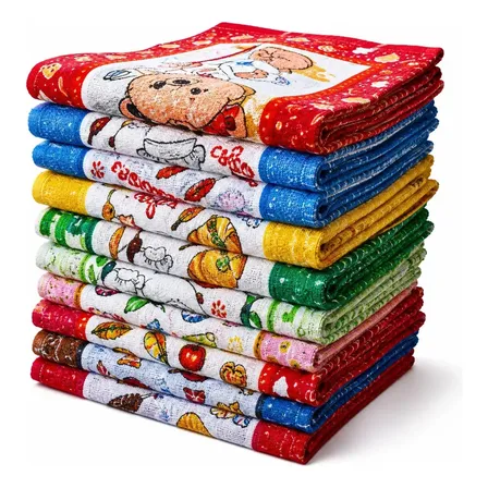 Kit 10 Pano De Copa Prato Estampado Felpudo 41x64cm Grande
