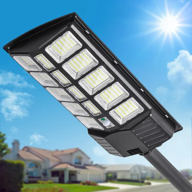 Luz Calle Solar Impermeable Al Aire Libre 1200w Led Alto
