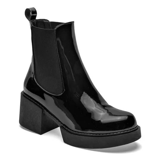 Been Class Botín Para Mujer Negro Charol, Código 128832-e