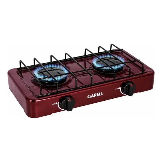 Parrilla/estufa De 2 Quemadores De Gas Garell Tinto