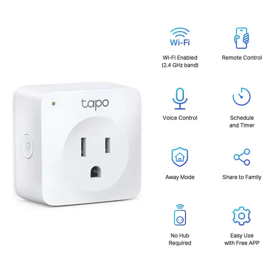 Enchufes Tp-link Smart Wi-fi Tapo P100 Blanco