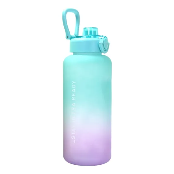 Botella Deportiva Skora 1500ml Con Pico Y Manija 37378 Color Turquesa Y Violeta