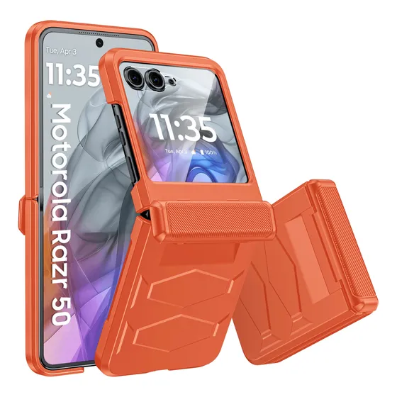 Funda Uso Rudo Bisagra+mica Externa Para Moto Razr 50 Normal