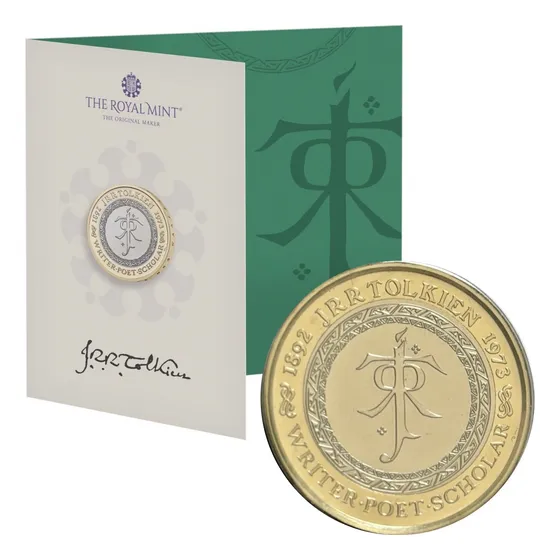 Moeda Oficial 2023 J R R Tolkien Senhor Dos Anéis No Encarte