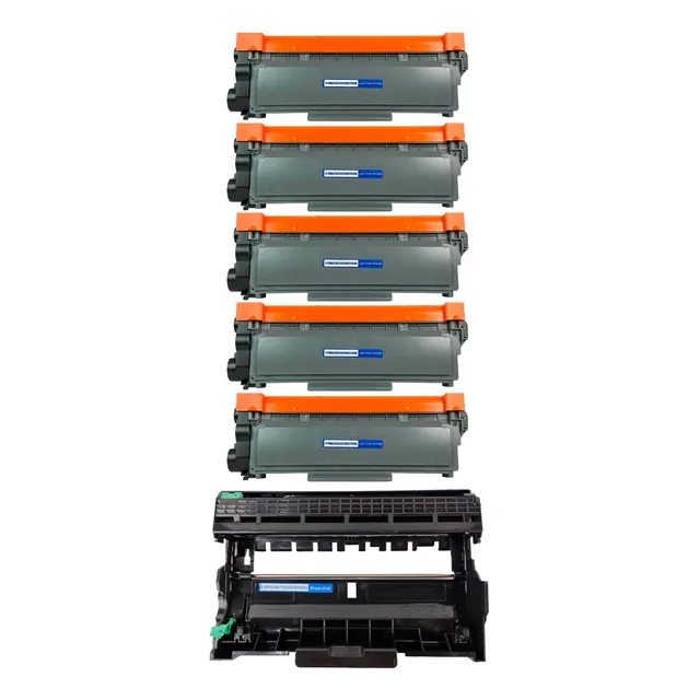 Kit Pack / 5 Toner Tn660 + 1 Tambor Drum Dr630 Compatible Negro