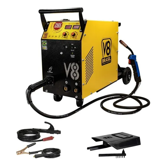 Máquina De Solda Multiprocesso 250a 250i V8 Brasil 220V
