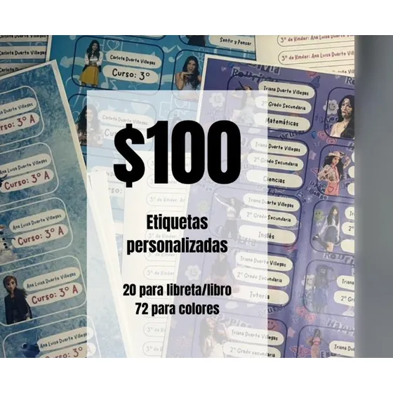 Etiquetas Escolares Personalizadas Pdf