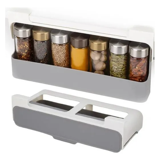 Organizador De Condimentos Especias 6 Tarros Vidrio Plegable