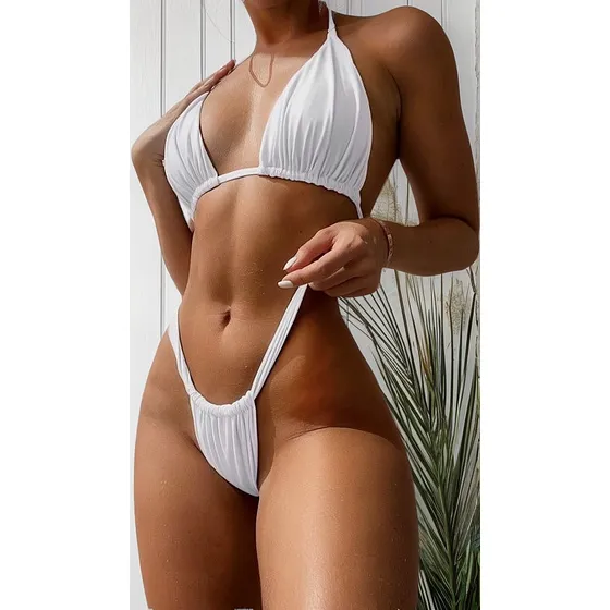 Sexy Bikinis Traje De Baño Top Triangulo Ajustable Con Copas