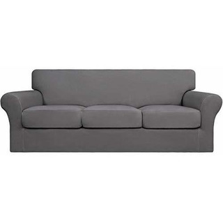 Funda De Sofa Easy-going Color Gris Claro Suave De 4 Piezas Funda De Sofa Easy-going Color Gris Claro Suave De 4 Piezas