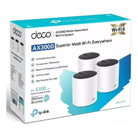 Router Deco Mesh Malla Tplink X55 Ax3000 Wifi 6 3 Pack Nuevo