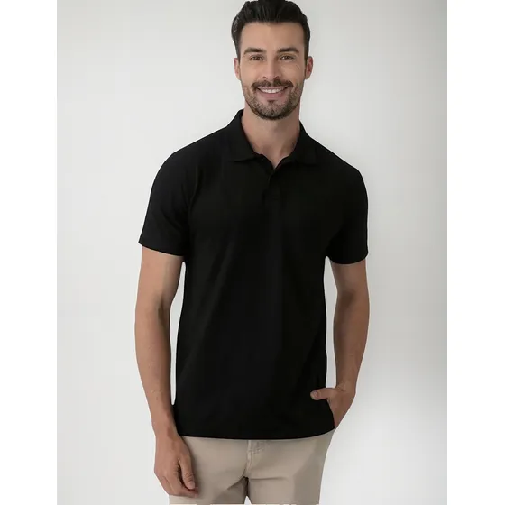 Camiseta Polo Masculina C/bolso Malwee Original Algodão 