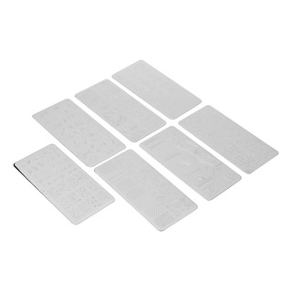 Plato De Estampado De Uñas Para Mujer, 7 Piezas, Plantillas Plato De Estampado De Uñas Para Mujer, 7 Piezas, Plantillas