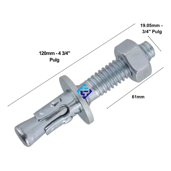 Ramplug 3/4 X 4 3/4 PuLG Tipo Hilti Anclaje Perno Expansivo