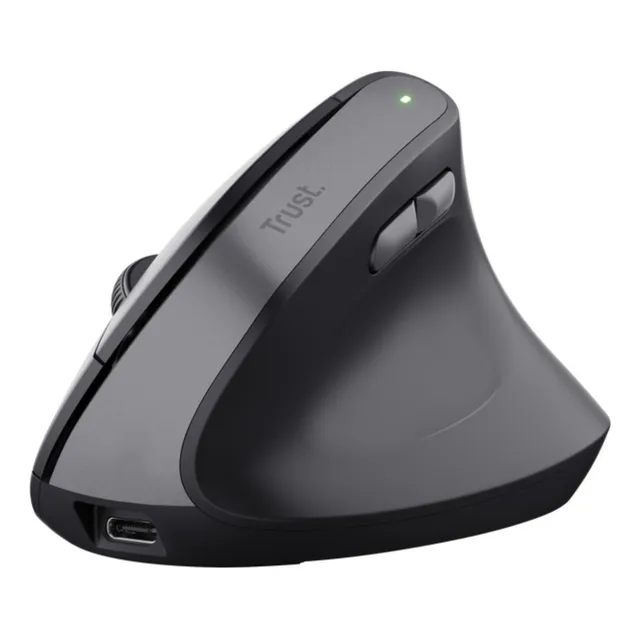 Mouse Ergonomico Inalambrico Recargable Trust Bayo Ii | 3mes Color Negro