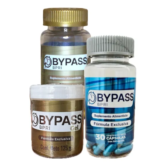 Bypass Bpri Duo Capsulas Inhibidor Apetito + Gel Reductor Sabor Sin sabor