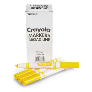 Rotuladores Crayola Broad Line, Amarillos, 12 Unidades, Marc Rotuladores Crayola Broad Line, Amarillos, 12 Unidades, Marc