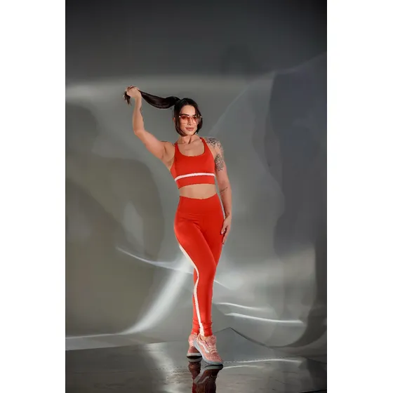 Roupa De Academia Conjunto Legging E Top Fitness Proteção Uv