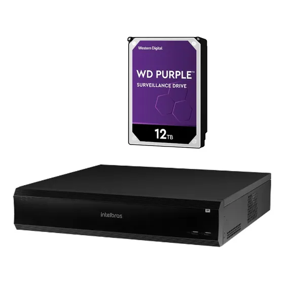 Nvr Intelbras 32 Canais Ip Invd 5232 Rec Facial C/ Hd 12tb