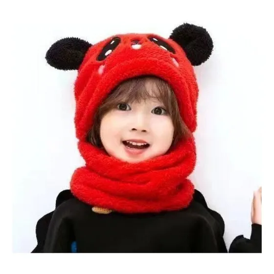 Gorro De Dibujos Animados For Niños Con Bufanda Gorro Abrig