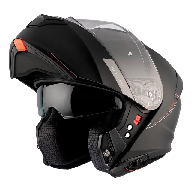 Casco Abatible Mt Helmets Genesis Negro Solido S