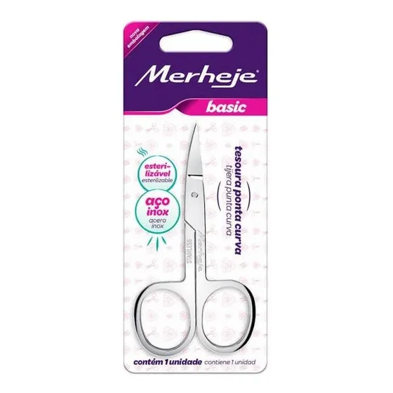 Tijeras de uñas Merheje punta curvada