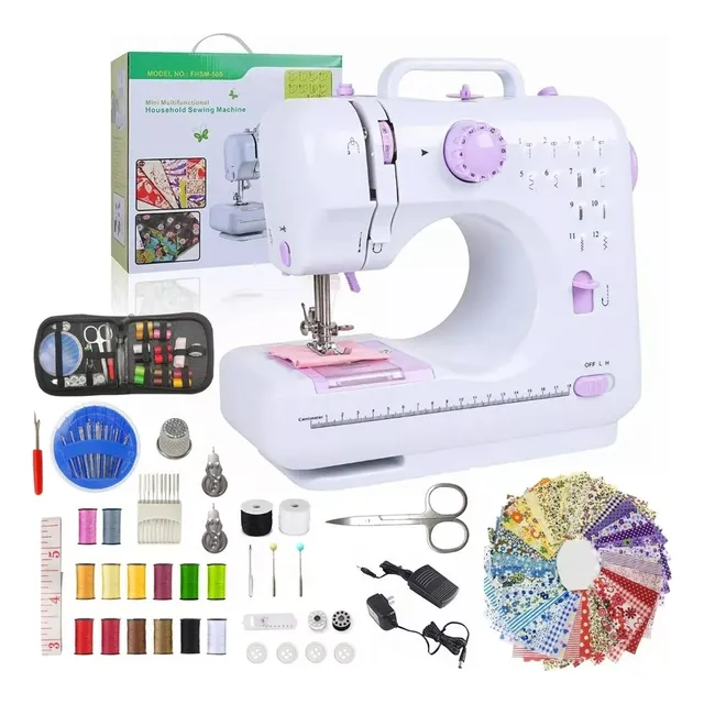 Mini Maquina Coser Portatil Hogar Electrica Kit C/ Costurero