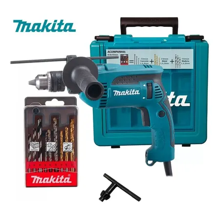 Makita HP1640KX1 COM MALETA E KIT DE BROCAS