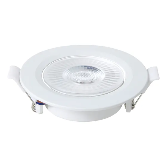 Kit 10 Spot Led Slim Redondo 8w Bivolt 3000k Luz Amarela