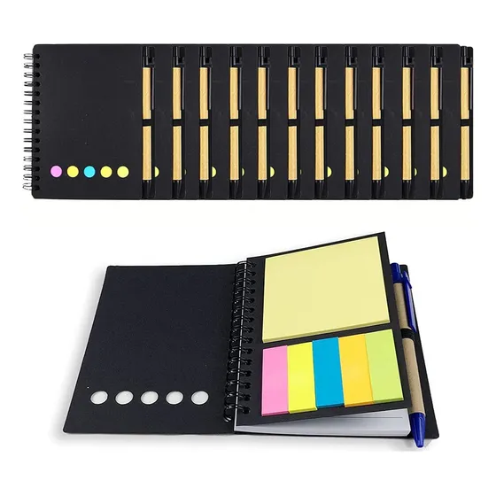 Libreta Ecológica Con Notas Adheribles, 12 Piezas