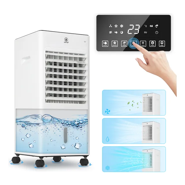 Enfriador De Aire Cm-top Acondicionado Portátil Ventilador Frio Cooler Oscilación Silencioso Con 3 Modos 3 Velocidades Temporizador De 12h Control Remoto