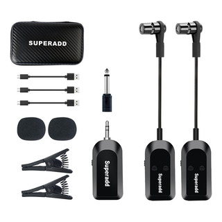 Micrófono Doble Inalámbrico Superadd Kx721g Para Saxofón Micrófono Doble Inalámbrico Superadd Kx721g Para Saxofón