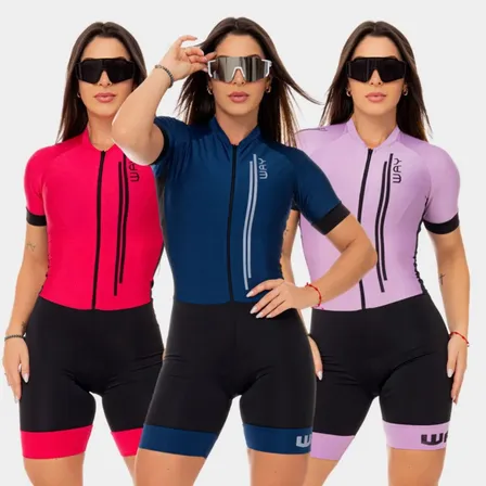 Macaquinho Ciclismo Feminino Macacao Forro Gel Roupa Bike