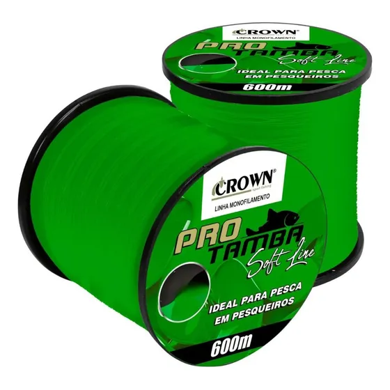 Linha Monofilamento Crown Pro Tamba Soft 0,37mm 600m Saint Cor Verde-green