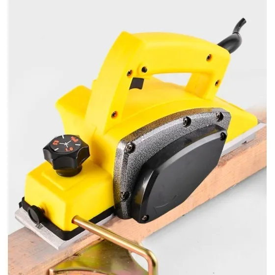 Cepillo Eléctrico Mueblería Carpintería 600w 16000rpm Color Amarillo