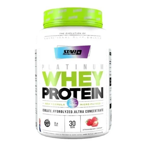 Star Nutrition Premium Whey Protein 2 Libras Sabor Strowberry Cream