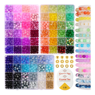 Kit De Pulseras De Cuentas De Vidrio, 1540 Piezas, 70 Colore Kit De Pulseras De Cuentas De Vidrio, 1540 Piezas, 70 Colore
