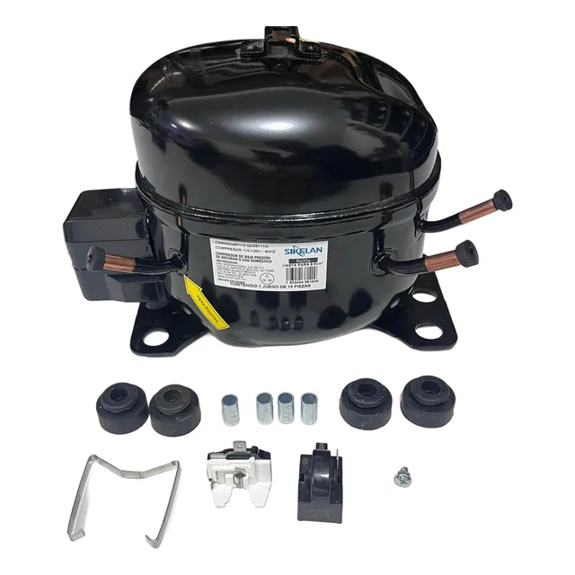 Compresor P/refrigerador Sikelan 1/10 R-600a Con Accesorios