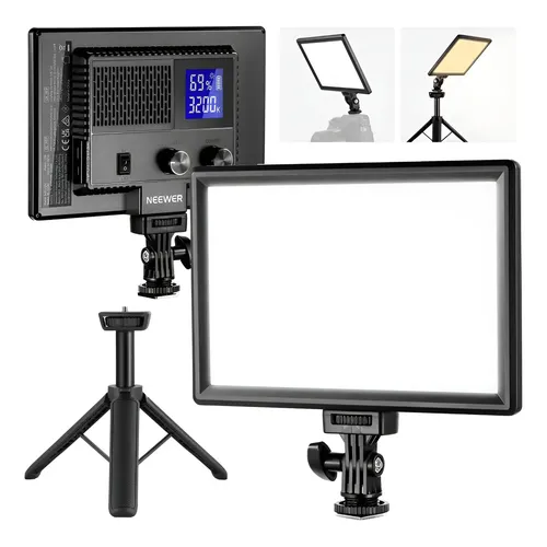Neewer Painel Led 192 Com Lcd, Bateria, 3200k-5600k, Cri95+