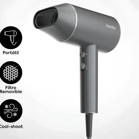 Secadora de Cabello Mini Pistola Secador Pelo Compacta 1800W Femmto Ventus Ligero