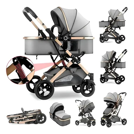 Carrinho De Bebê Passeio Reversivel Chique Conforto 3 Em 1