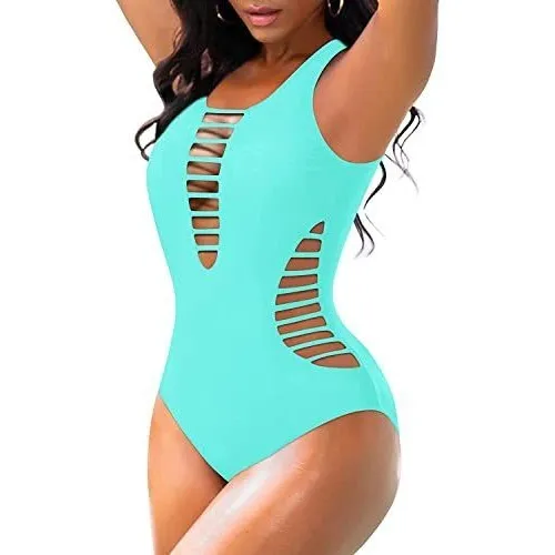Aqua Eve Mujer Sexy Una Pieza De Trajes Plunge Qzpll