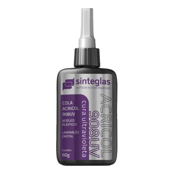 Cola Uv Acrílica Sinteglas Acricol 900uv 60g Vidro Celular