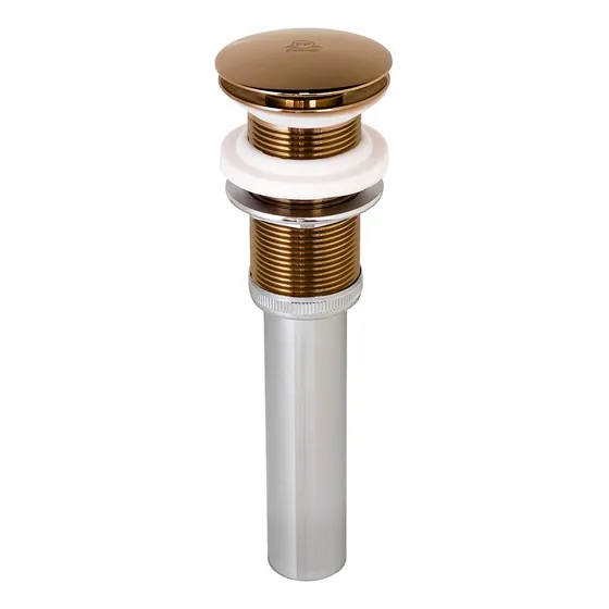 Desague Lavamanos Fp Rose Gold Con Rebose Fundicion Pacifico